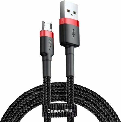 Kabllo USB-A në microUSB Baseus CAMKLF-C91 2 m USB 2.0 1.5A, zi-kuqe