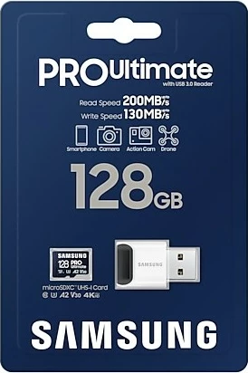 Kartelë MicroSDXC Samsung MB-MY128SB/WW, 128 GB, UHS-I, Blu