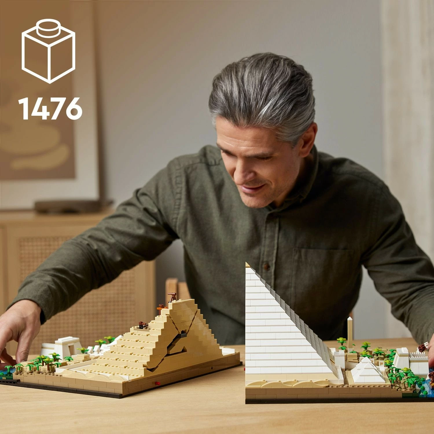 Set ndërtimi LEGO Architecture Great Pyramid of Giza, 1476 pjesë, Multikolor