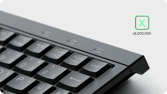 Kasë tastierë KeySonic KSK-3211ELU, QWERTZ, LED, touchpad, e zezë