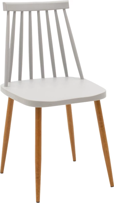 Tavolinë me karrige, ngjyrë bardhë-gri-natyrale, 120x80x76cm