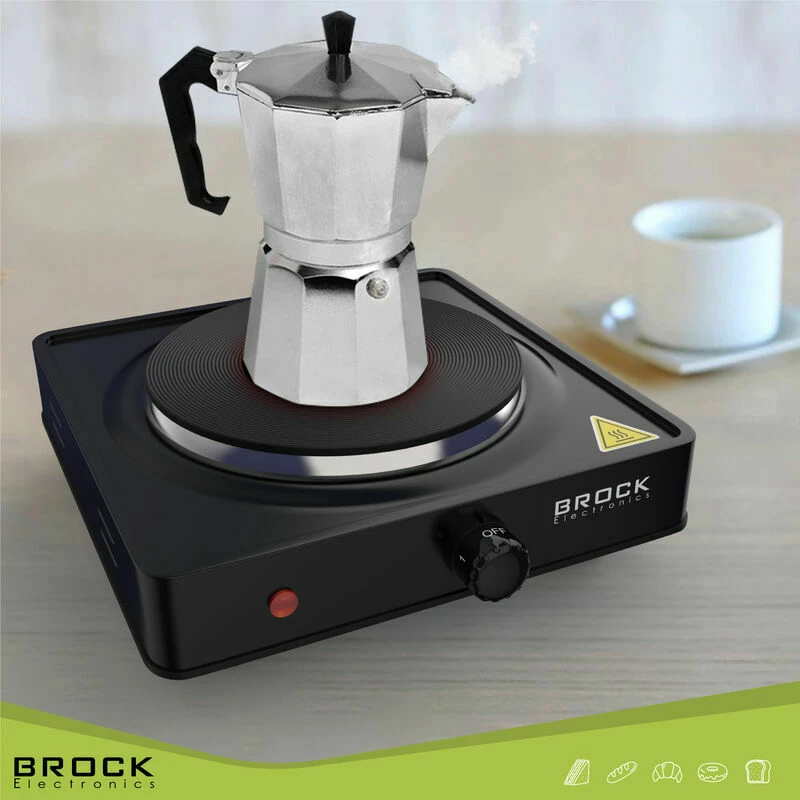 Rešo elektrike Brock EP 100 BK 1500W pllakë 18.5cm, e zezë