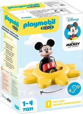 Set lodrash Playmobil 1.2.3 Mickey Mouse me gringë dielli, 71321, plastikë
