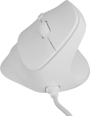 Maus vertikal Natec CRAKE 2 PRO, 12800 DPI, RGB, i bardhë, me kabllo