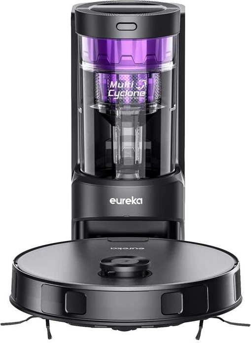 Robot pastrues EUREKA E10s me stacion vetë-shkarkues, 5200mAh, 4000Pa, i zi