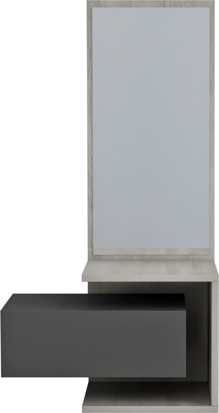 Mobilje hyrëse me pasqyrë MEARA FH8984.11 melaminë në Sonama-Gri 49,1x31,3x90Hcm