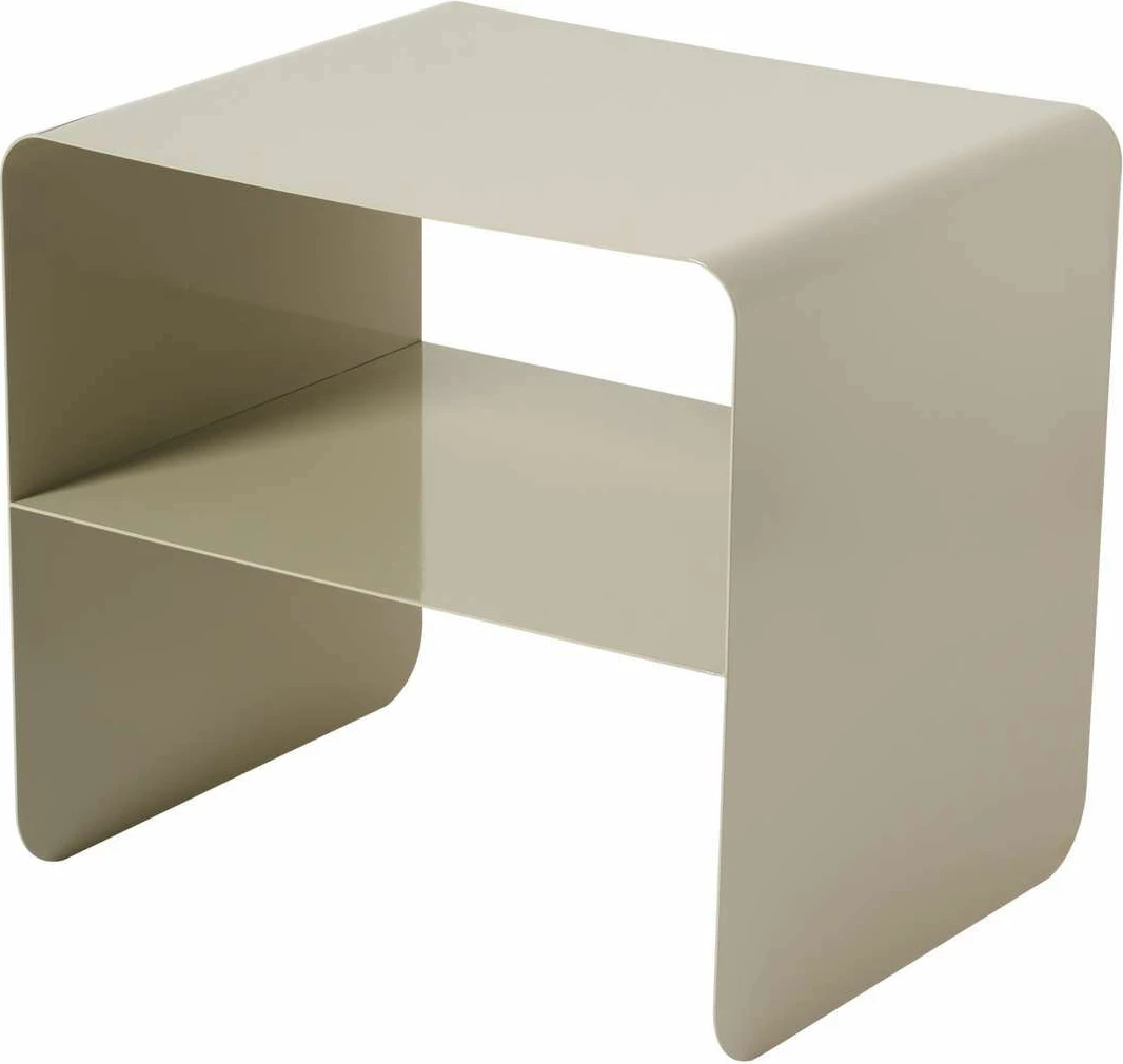 Tavolinë anësore metalike, ngjyrë taupe, Skye Decor, SHB-013-B