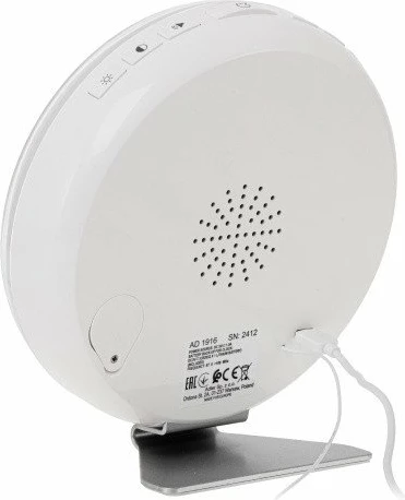 Orë alarmi me dritë Adler AD 1916, simulim lindje dielli, FM radio, USB-C, ndriçim ambient 6 ngjyra, multikolor