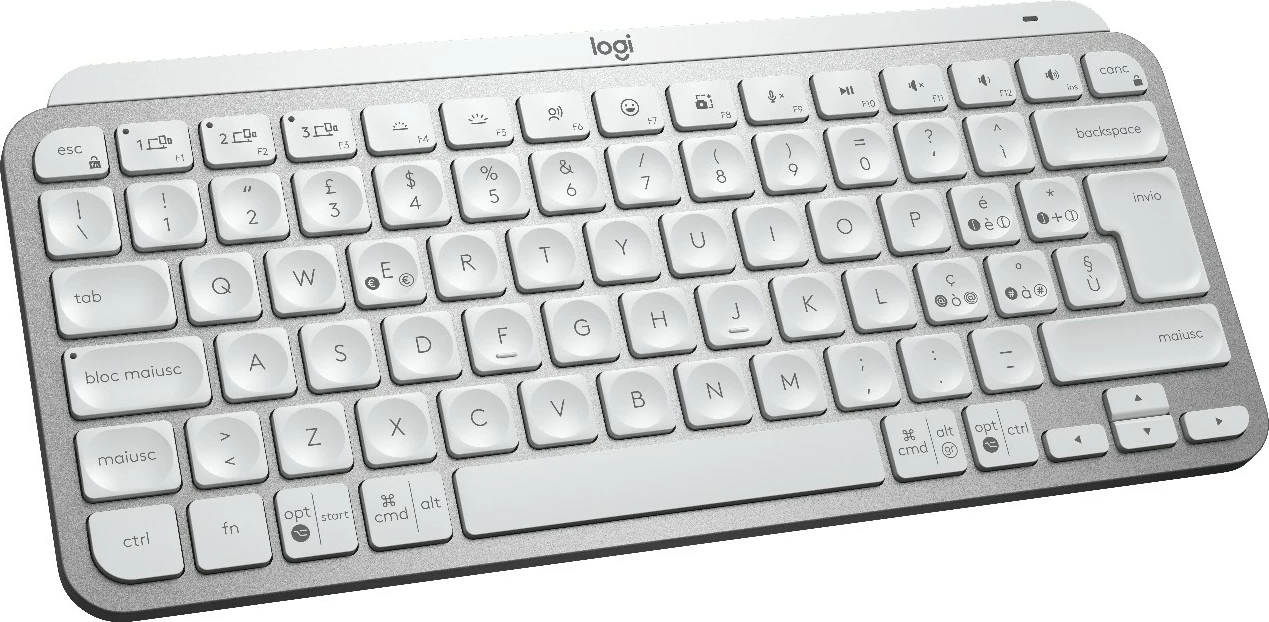 Tastierë pa tela Logitech MX Keys Mini, me ndriçim, e bardhë