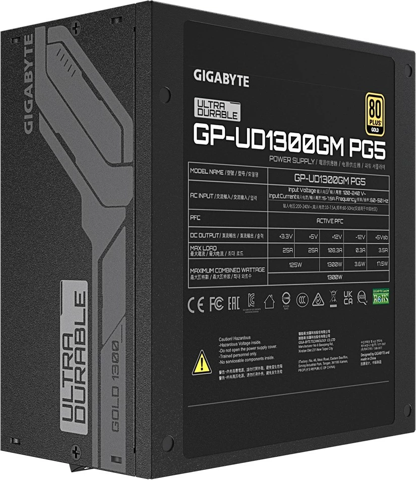 Furnizues energjie Gigabyte UD1300GM PG5, 1300 W, 80 PLUS Gold