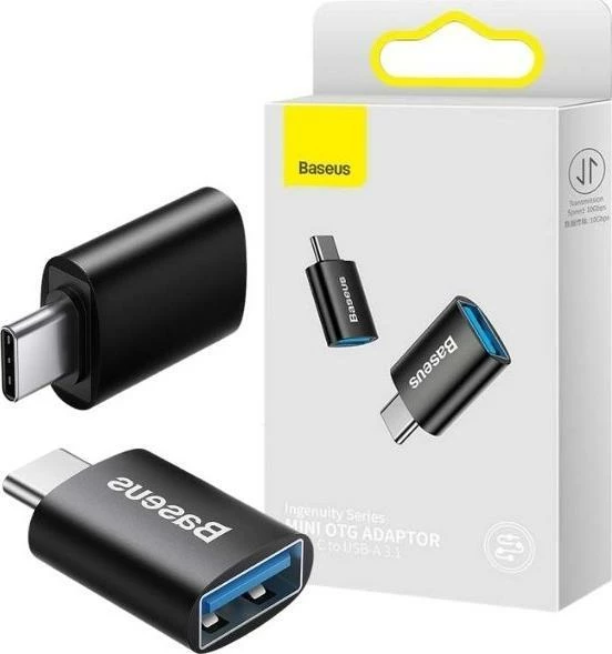 Adapter USB Baseus Ingenuity ZJJQ000001, OTG USB-C në USB-A 3.1 10Gbps, i zi