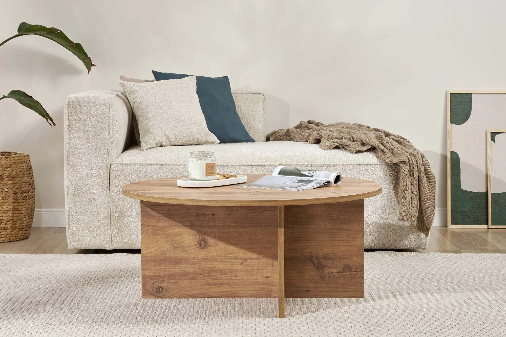 Tavolinë kafeje Nordure, Soleil, ngjyrë Atlantic Pine