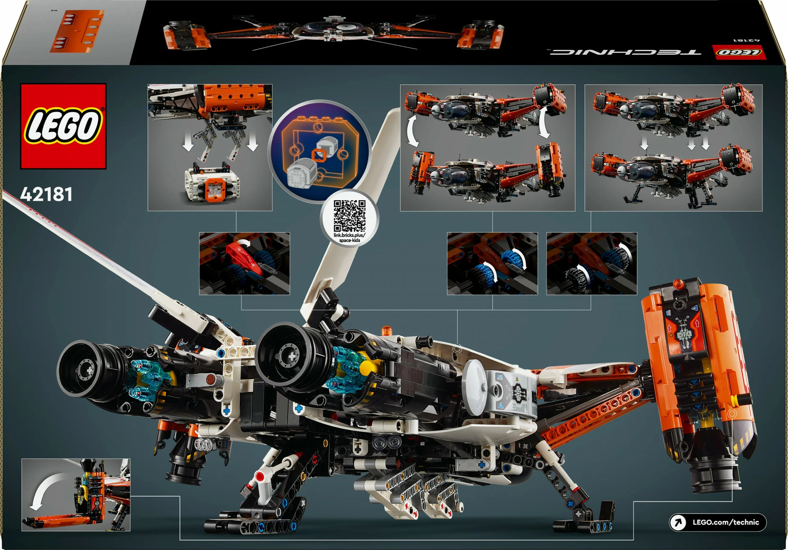 Set ndërtimi LEGO Technic 42181 VTOL Heavy Cargo Spaceship LT81, shumëngjyrësh