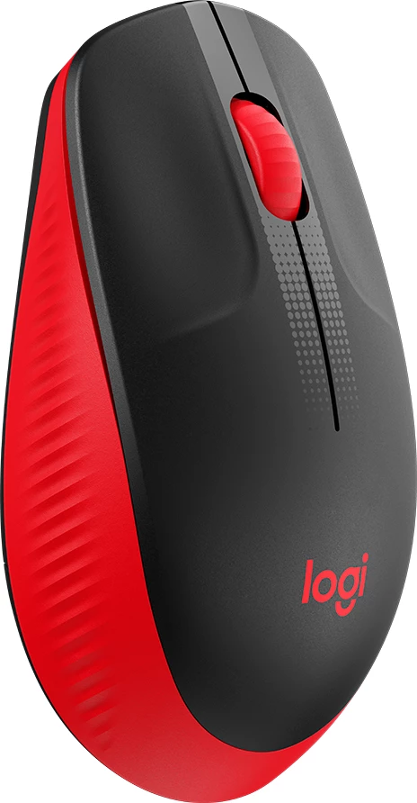 Maus wireless Logitech M190, optik, 3 butona, USB receiver, 2xAA, i kuq
