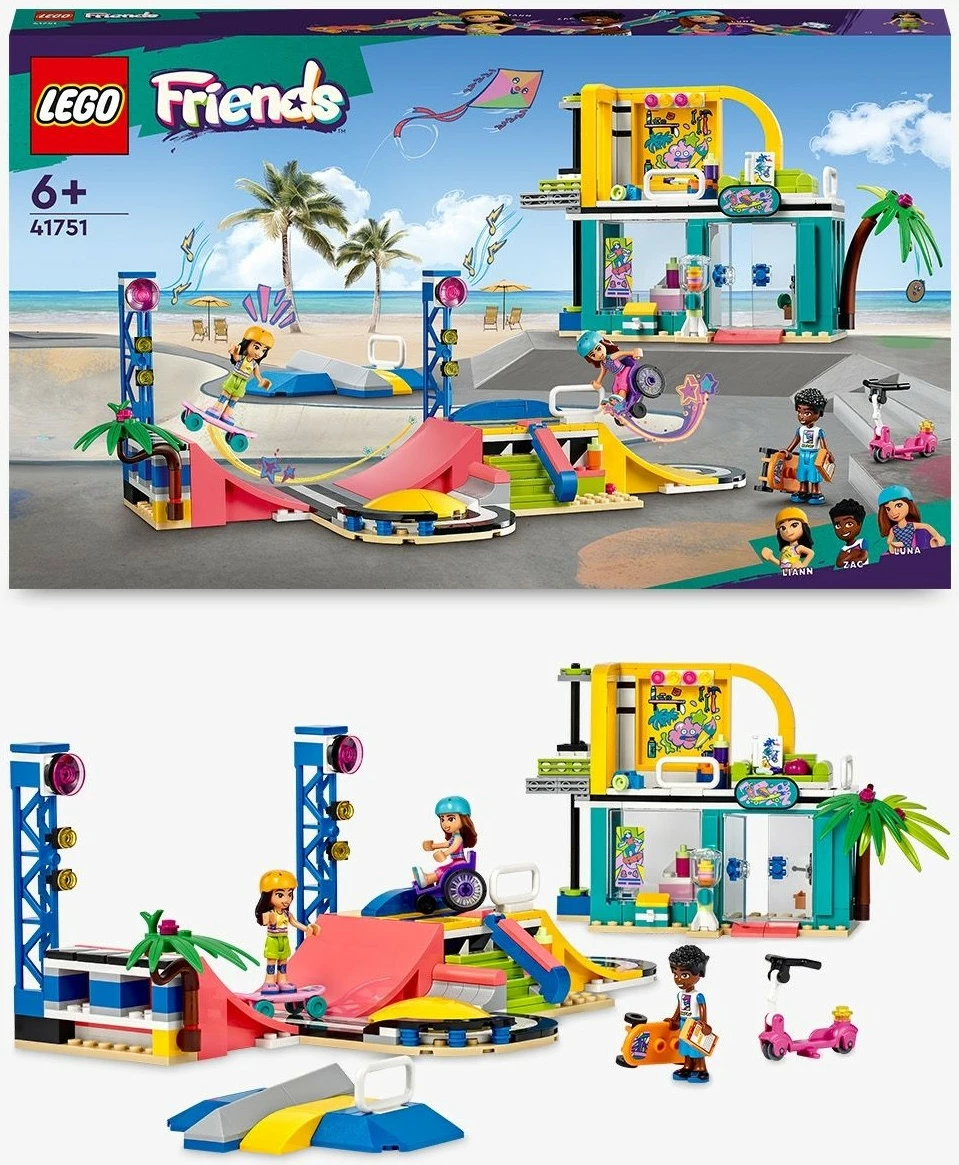 Set ndërtimi LEGO Friends Skate Park, 431 pjesë, Multikolor