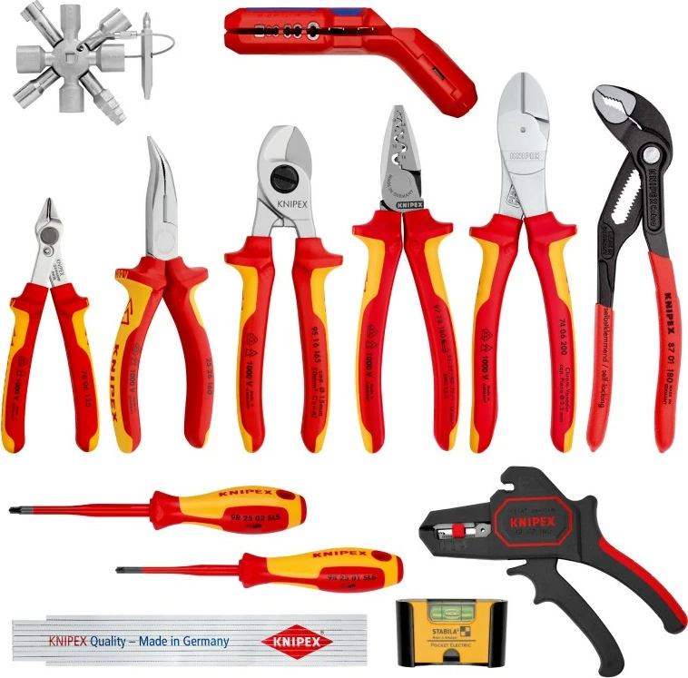 Set veglash Knipex 00 20 90 V02, 13 vegla, e kuqe/e verdhë