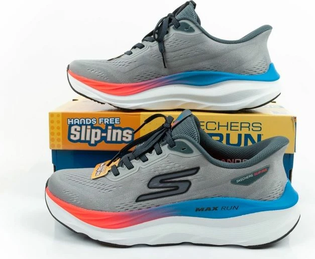 Atlete për meshkuj Skechers Max Run Slip-Ins, gri