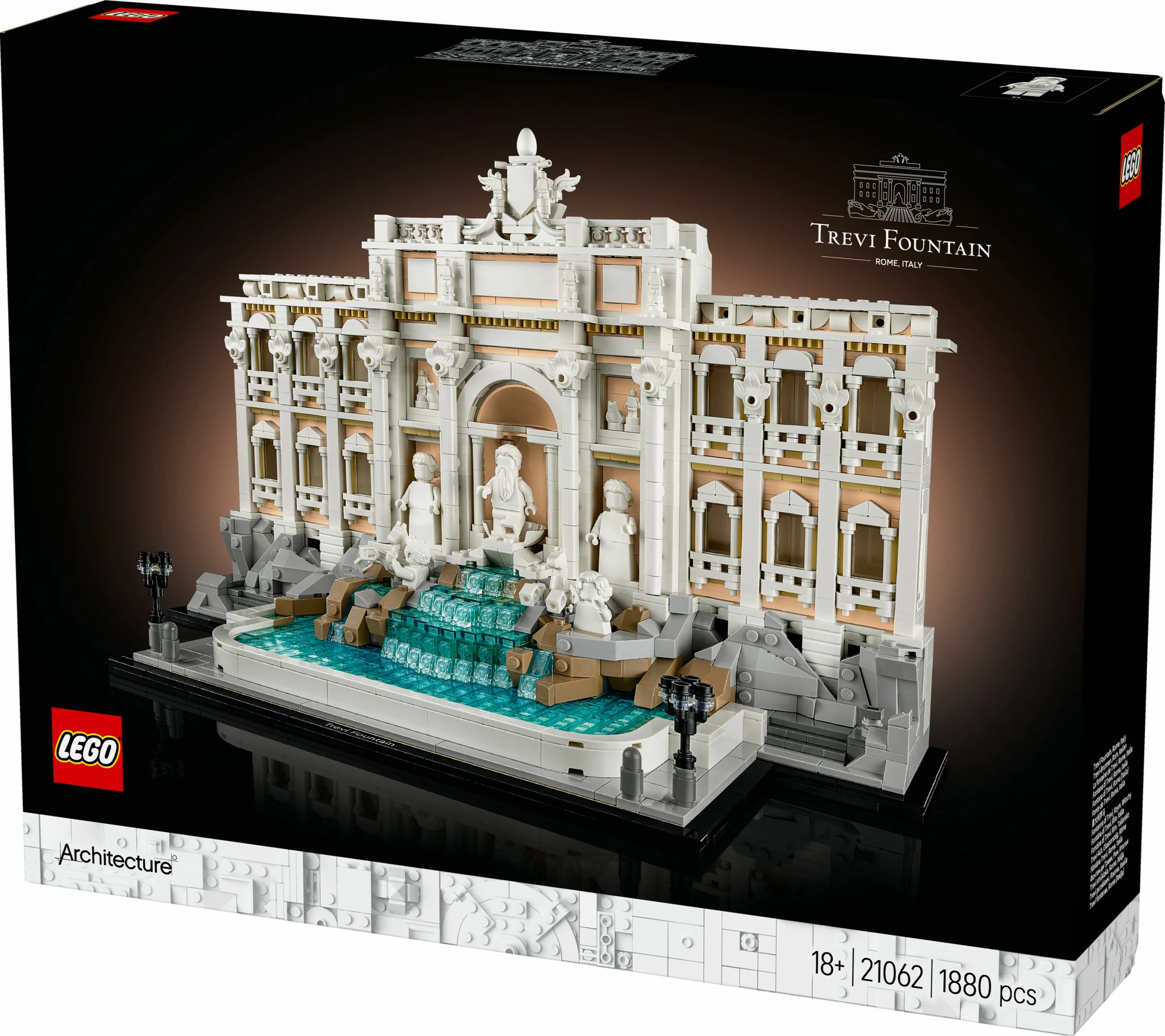 Set ndërtimi LEGO Trevi Fountain, 1880 copë, plastikë, shumëngjyrësh