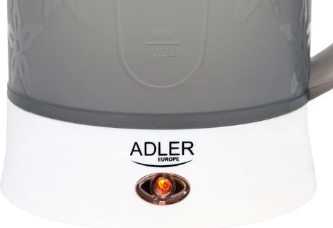 Çajnik elektrik Adler AD 1268, 0.6 L, Gri, 600 W
