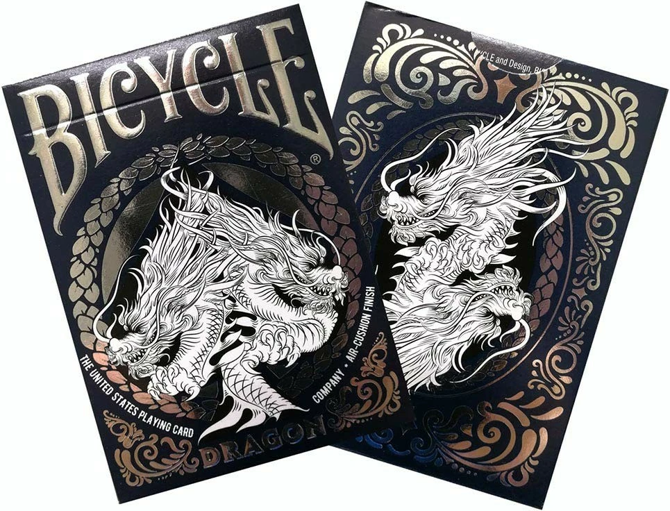 Letra loje Bicycle Dragon Cards, universal, për djem dhe vajza, Anglisht