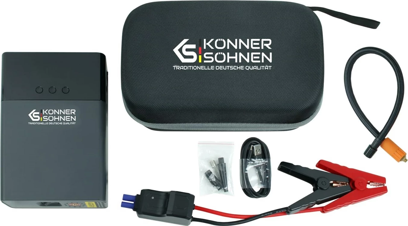 Pajisje startuese me kompresor Könner & Söhnen JSP-1200, E zezë
