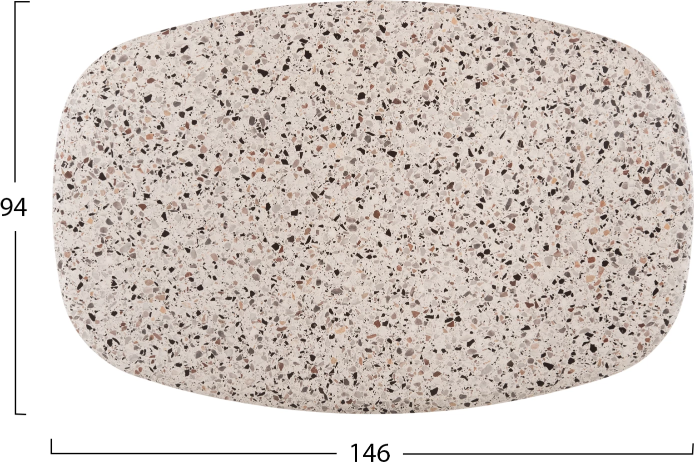 Sipërfaqe tavoline profesionale, ngjyrë terrazzo, FH5916.16, 146x94 cm