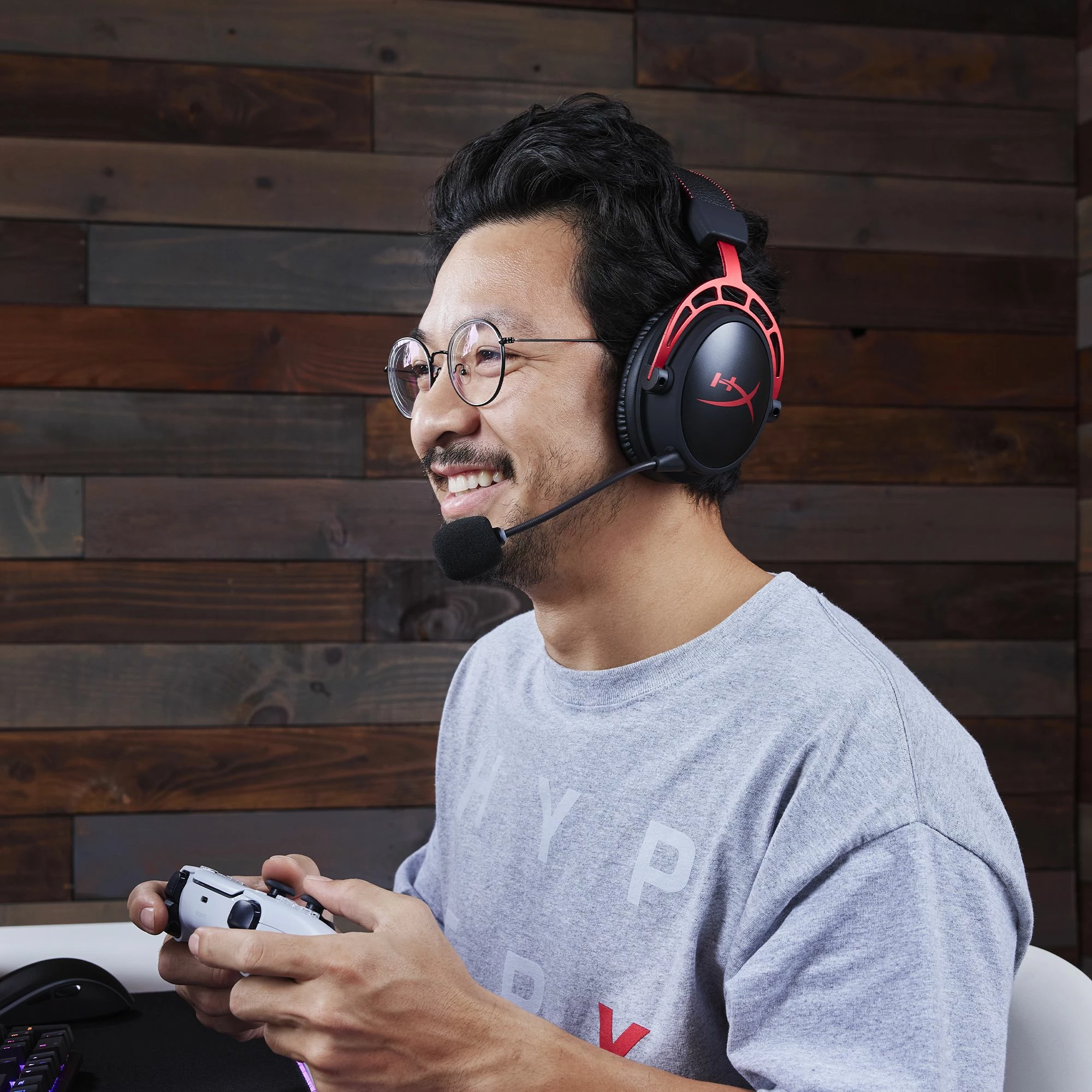 Kufje gaming wireless HyperX Cloud Alpha Wireless (4P5D4AA), bateri 300 orë, mikrofon i shkëputshëm, DTS HeadphoneX, kuqe