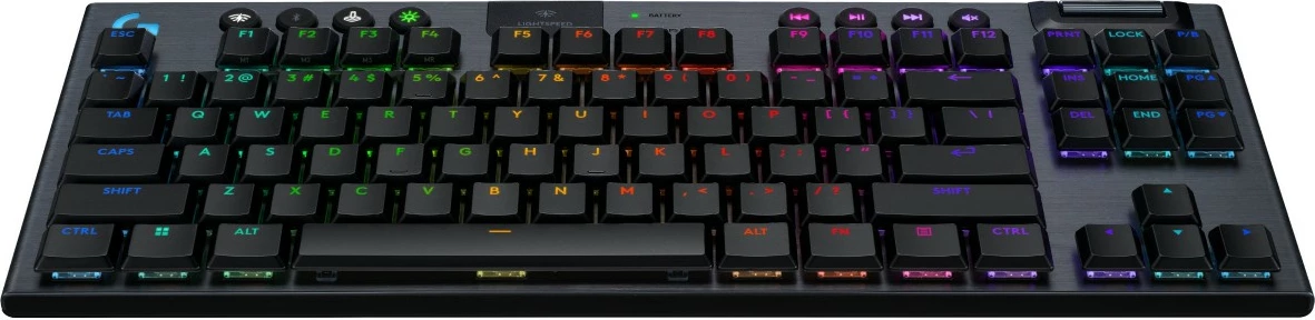 Tastierë gaming Logitech G915 X LIGHTSPEED TKL, mekanike, RGB, wireless/bluetooth, e zezë