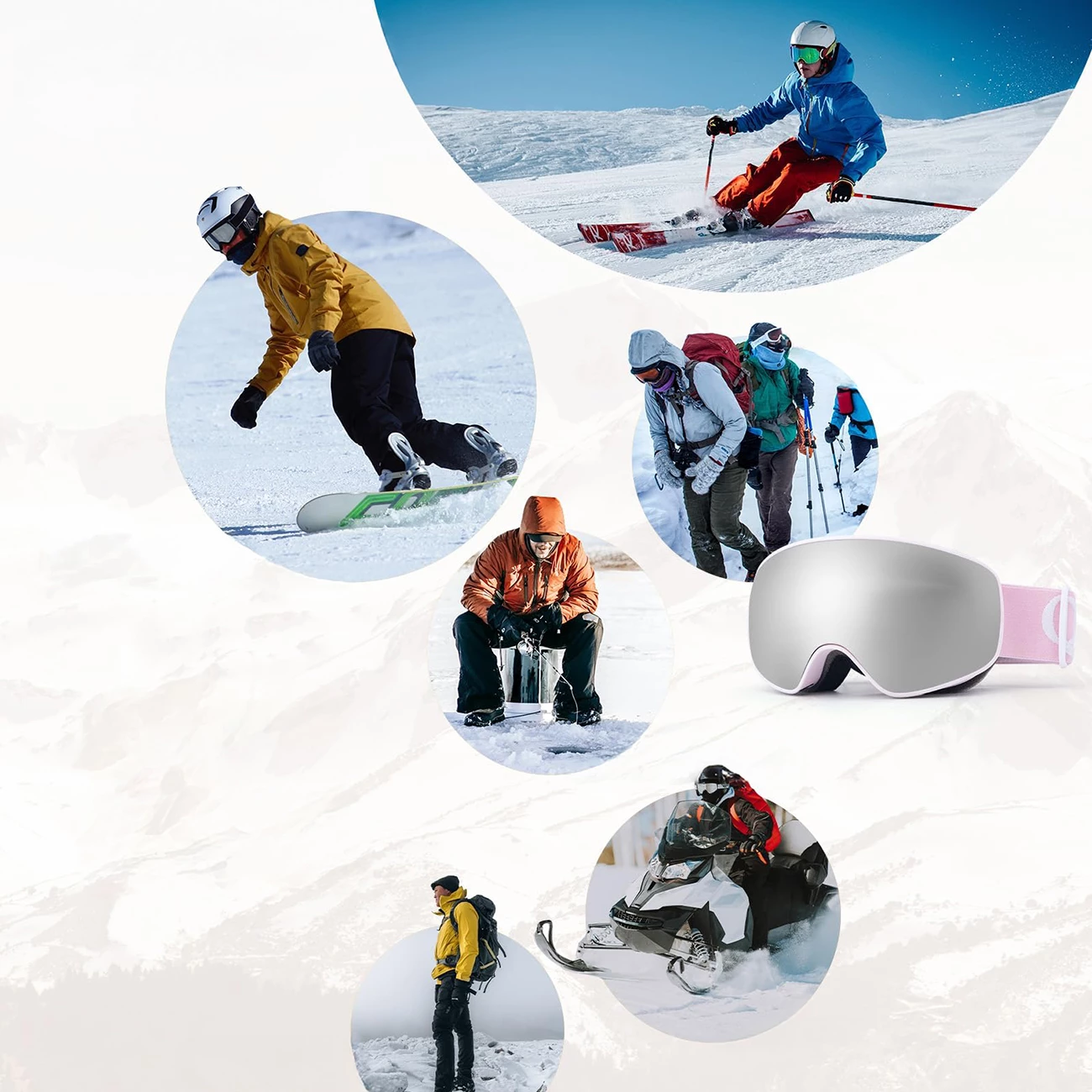 Syze skijimi Qunature për fëmijë, M/L, rozë