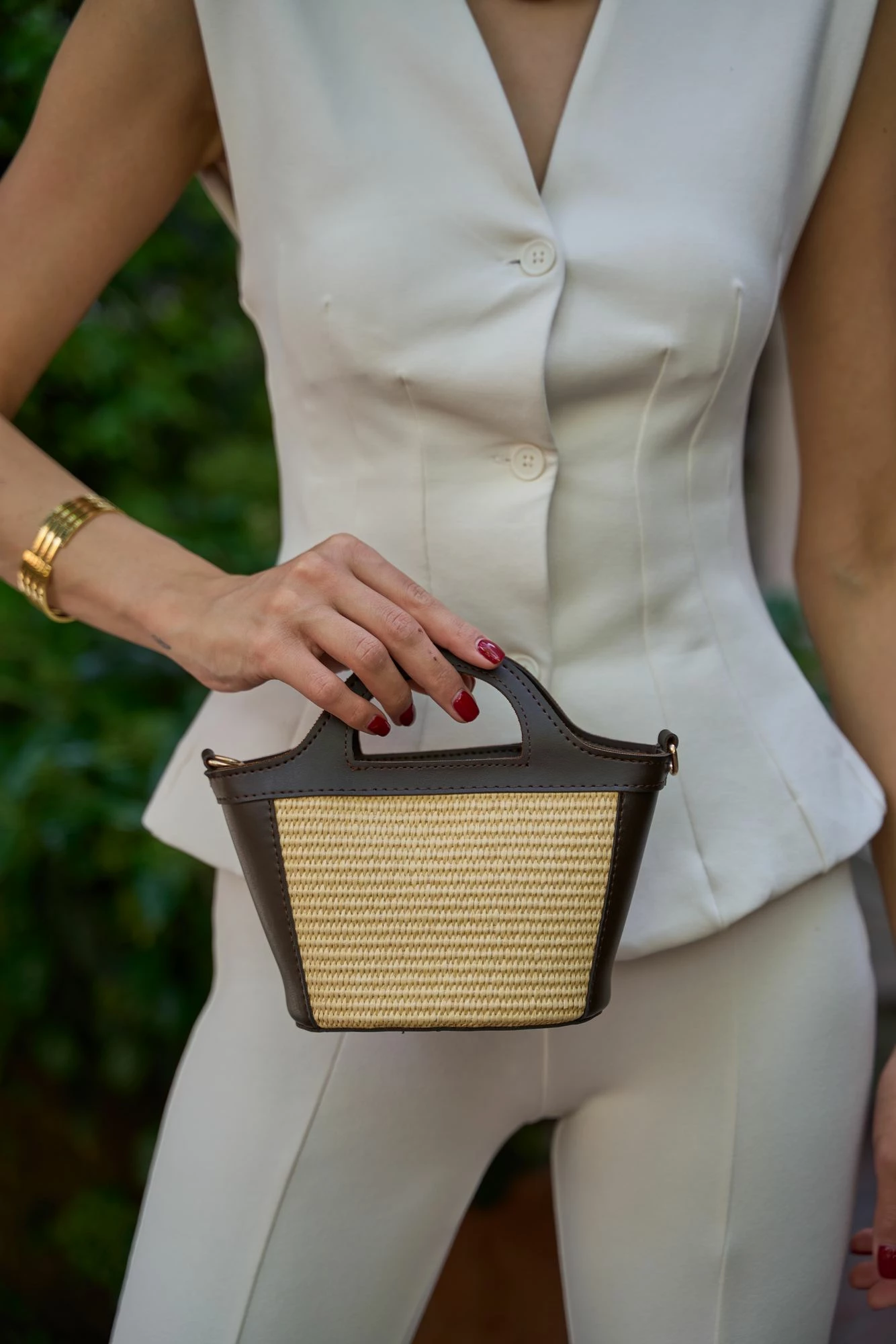 Çantë dore Zoozie Bags, MK1020225SV10-016, ngjyrë kafe dhe lisi