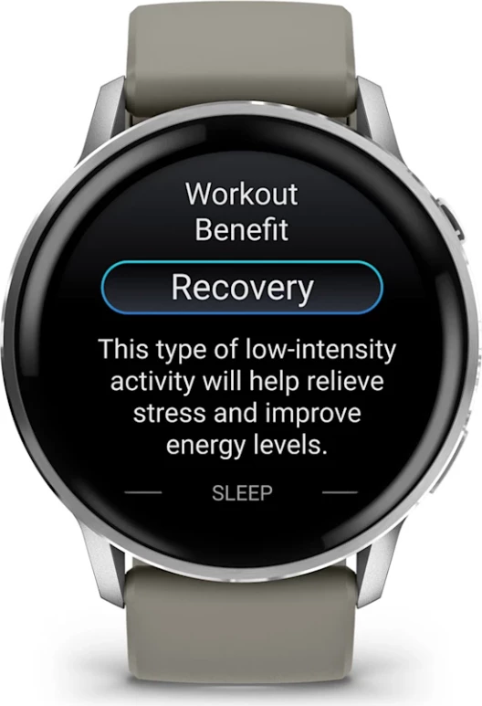 Smartwatch Garmin Venu® 4, Silver/Silver Gray Silicone Band, 45 mm