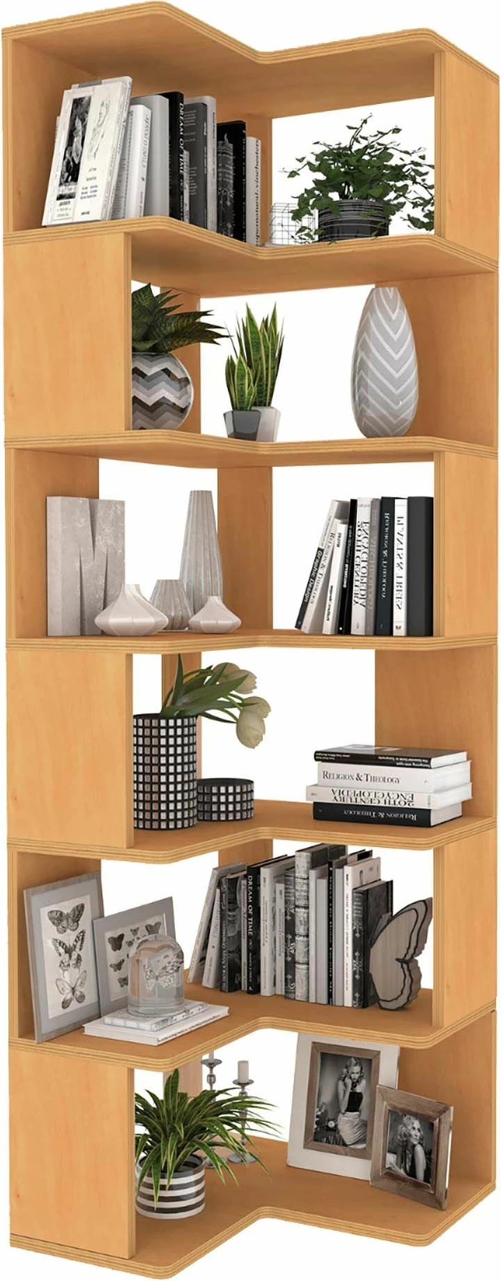 Raft librash Skye Decor, ngjyrë teak, CPT4806-192