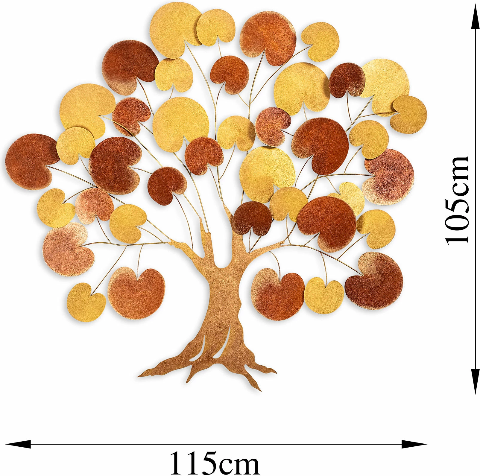 Aksesor dekorativ metalik për mur Wallity, Lime Hazel 2
