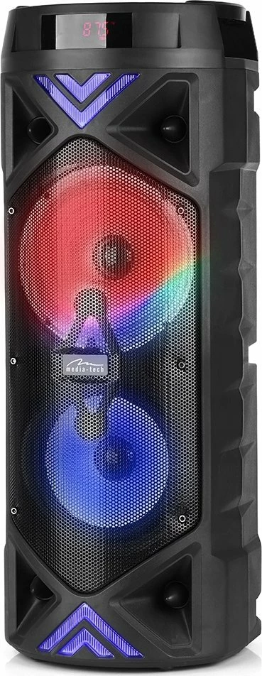 Altoparlant Media-Tech Funbox Keg Pro MT3182, Bluetooth 5.0, 50W RMS, RGB, FM radio, me mikrofon & telekomandë, i zi