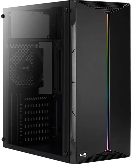 Kasë AeroCool SPLIT RGB, Midi Tower, ATX/Micro ATX/Mini ITX, e zezë