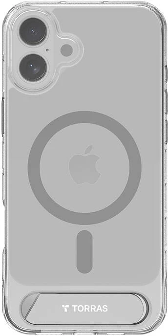 Mbështjellës Torras Pstand për iPhone 16, transparent