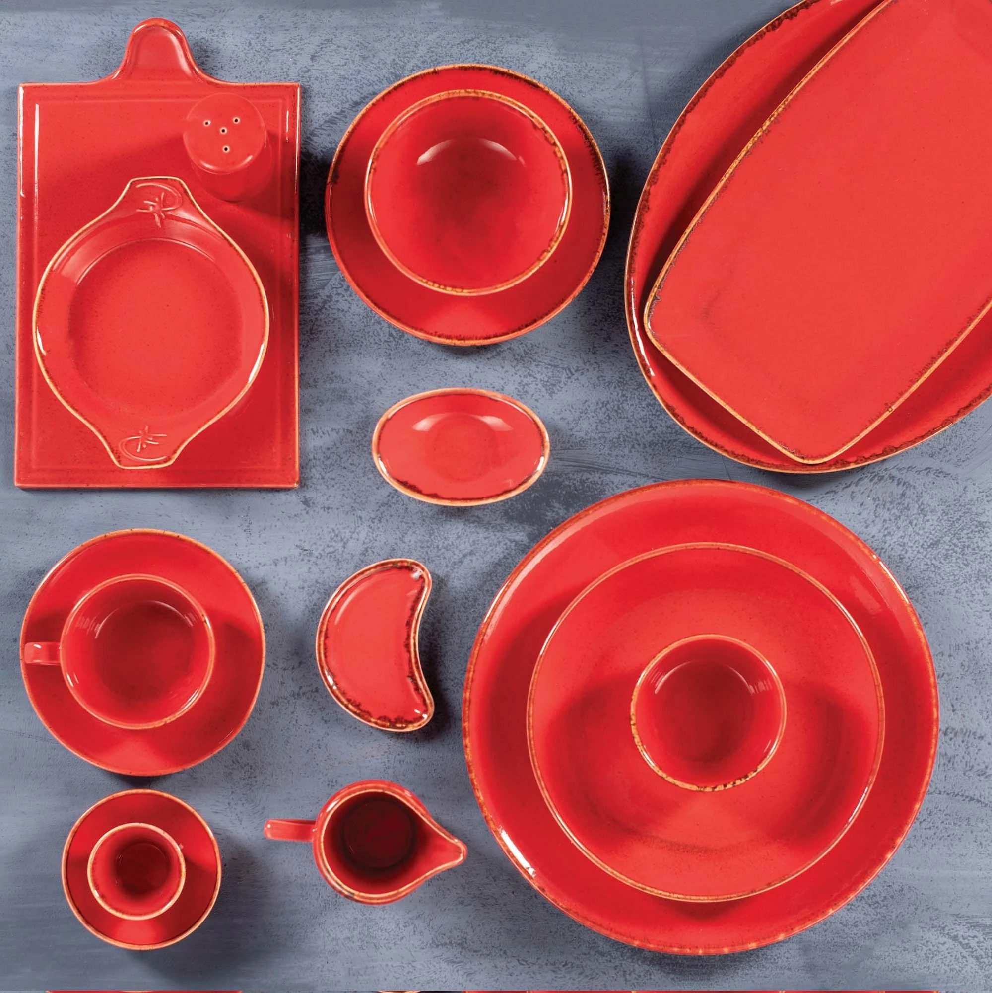 Filxhan porcelani Porland Seasons Magma 250 ml, i kuq, set 6 copë