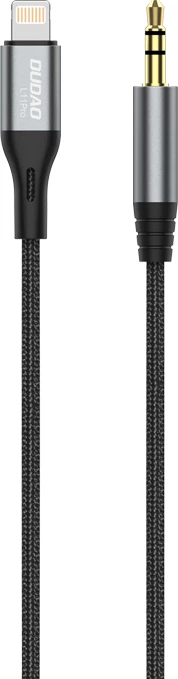Kabllo audio Dudao L11PRO, Lightning në mini jack 3.5mm, 1m, Gri