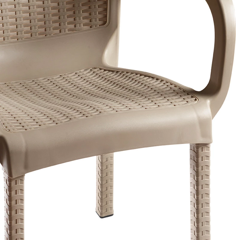 Set tavoline me karrige për terasë, 5 pjesë, ngjyrë kapuçino, Groovy-Festive, 80x80x74.5cm