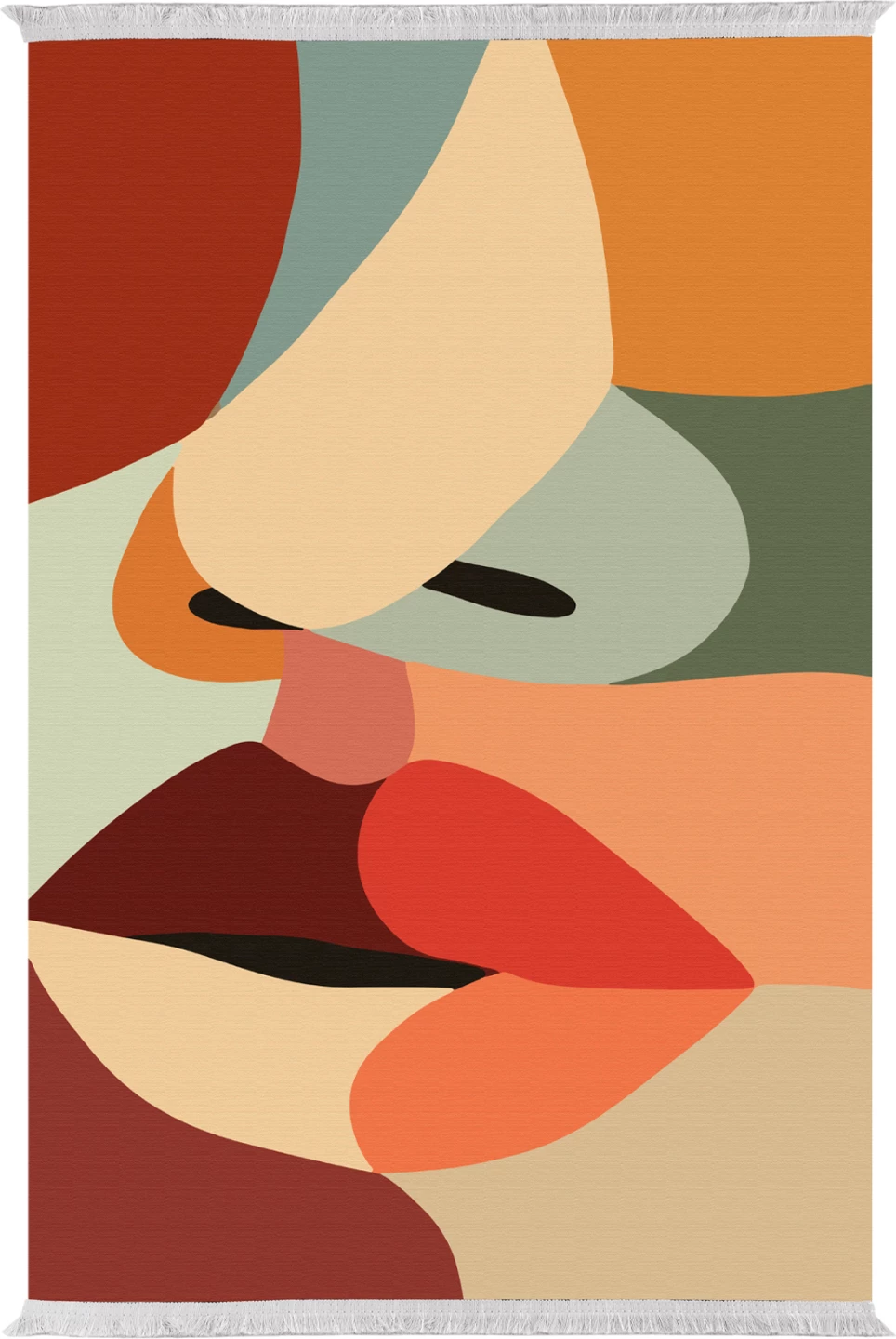 Tepih për dhomë ndeje me franja, Josiane FH7675.47, shumëngjyrësh, 160x230 cm