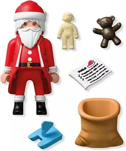 Set figurë, Playmobil, 71883 Special Plus Santa Claus with Wish List, 9 pjesë, 4-10 vjeç, set