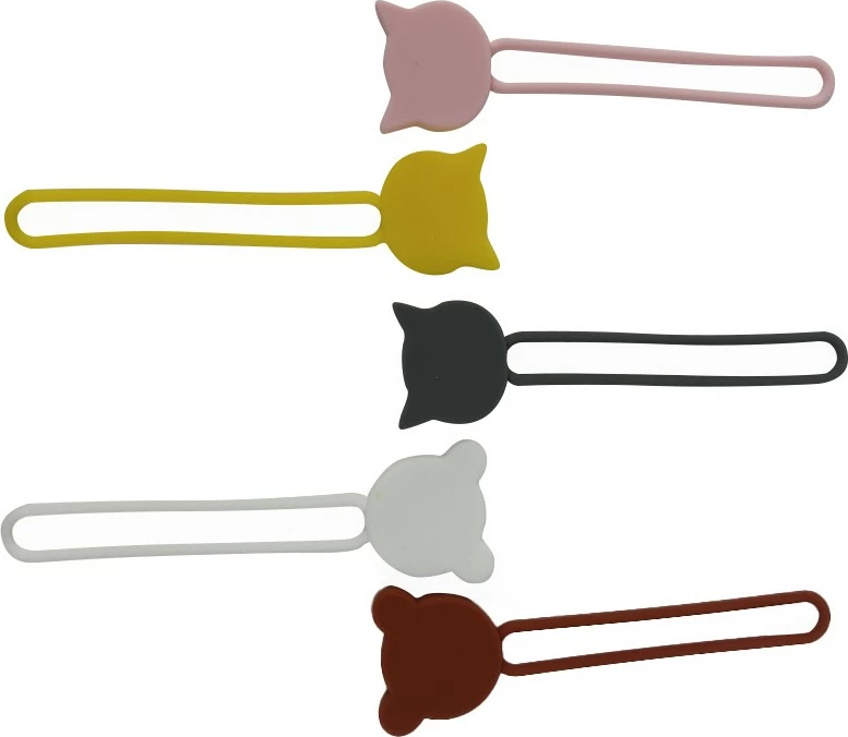 Mbështjellës kabllosh Hurtel prej silikoni, gri