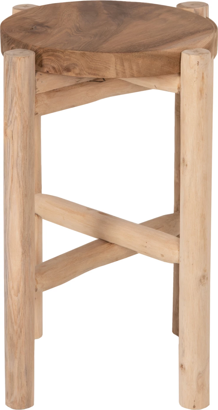 Tavolinë anësore/piedestal HOVER FH7900 dru TEAK ngjyrë natyrale Φ30x50Hcm