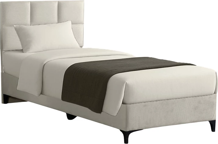 Krevat Melei, stof krem, 90x200cm