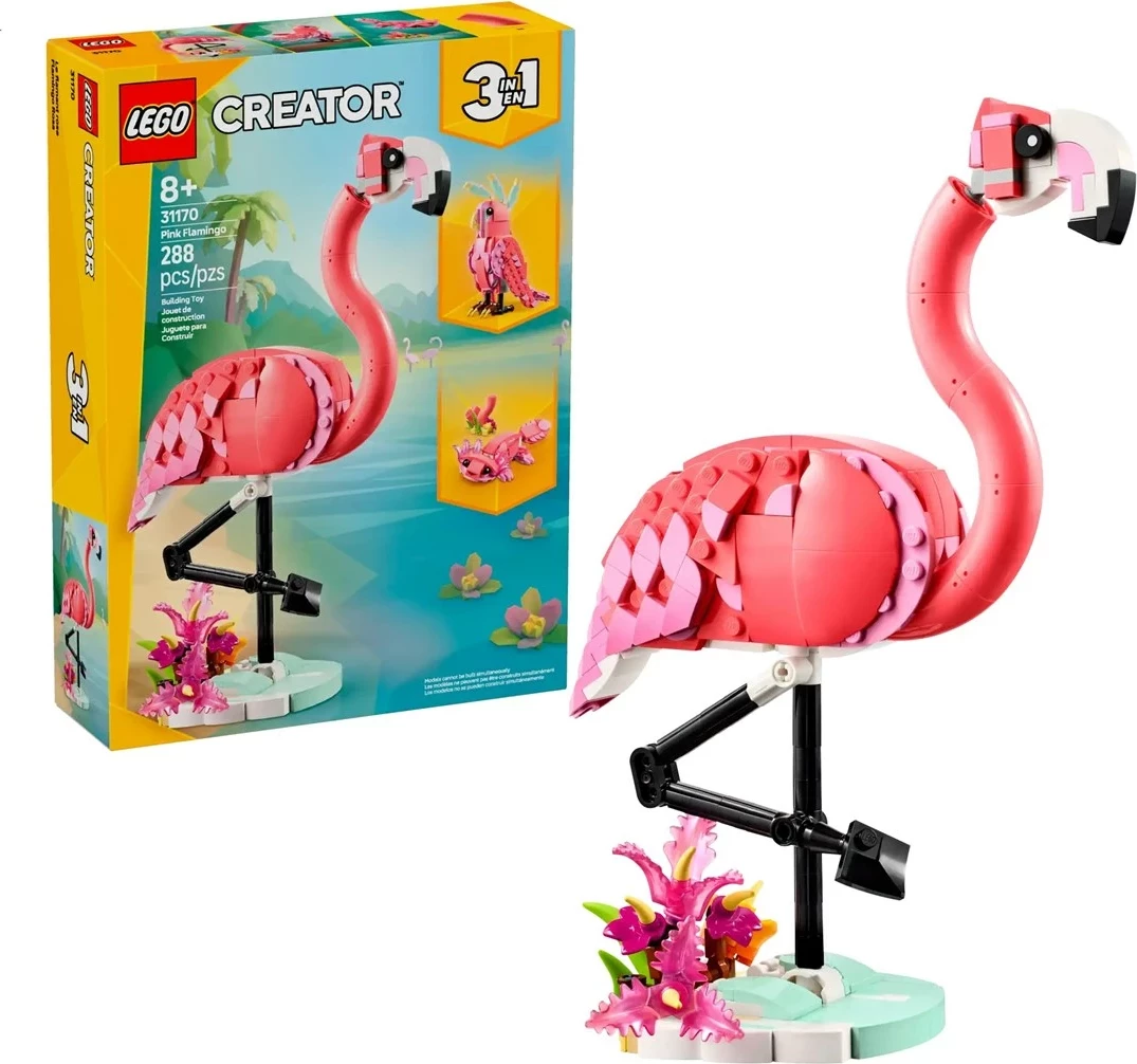 Lodra LEGO Creator 31170, Kafshë të Egra, Flamingo Rozë