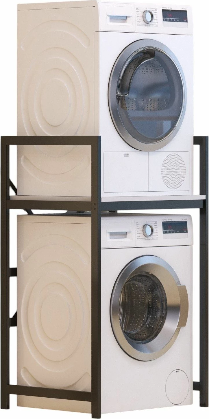 Dollap për lavatriçe, Skye Decor, C7, bardhë e zi