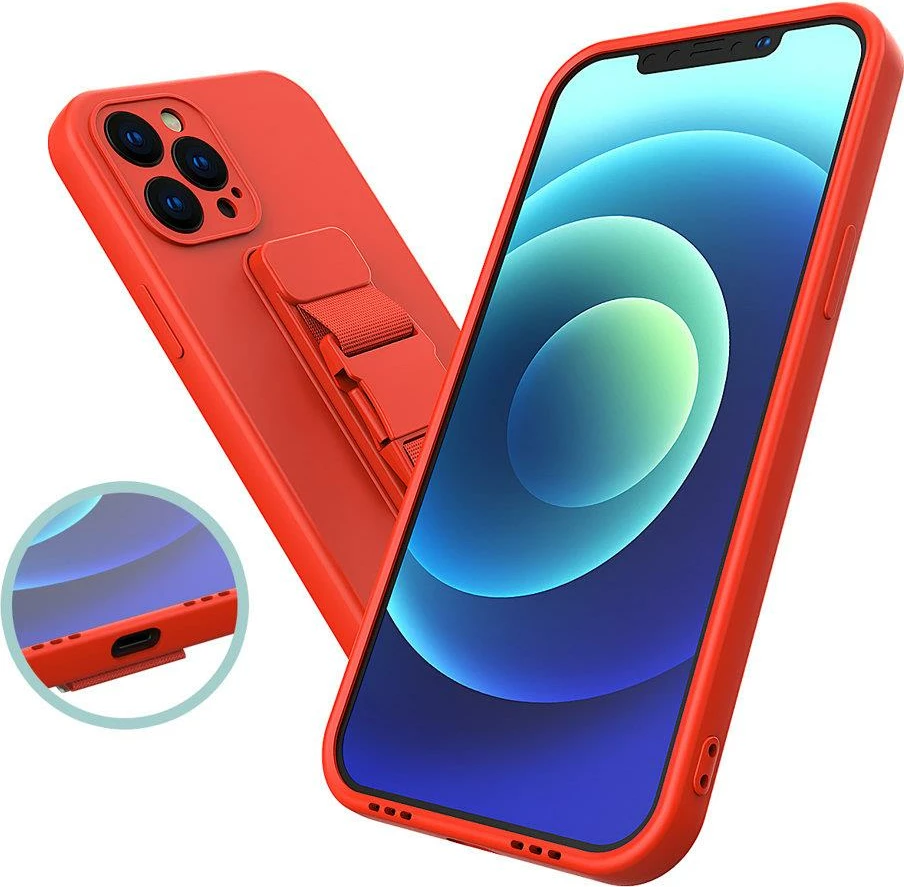 Mbështjellës Hurtel për Xiaomi Redmi 9 me litar, xhel, Blu e errët