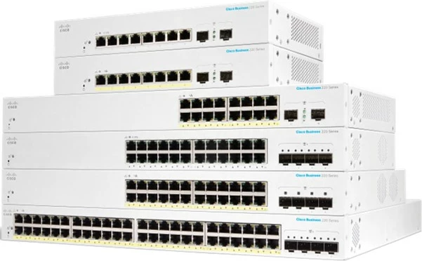 Switch Cisco CBS220 SMART 48-porta GE 4x10G, i bardhë
