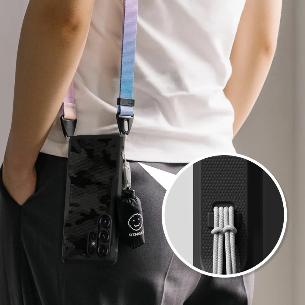 Mbështjellës Ringke Fusion X për Samsung Galaxy S25 Ultra, Black Camo