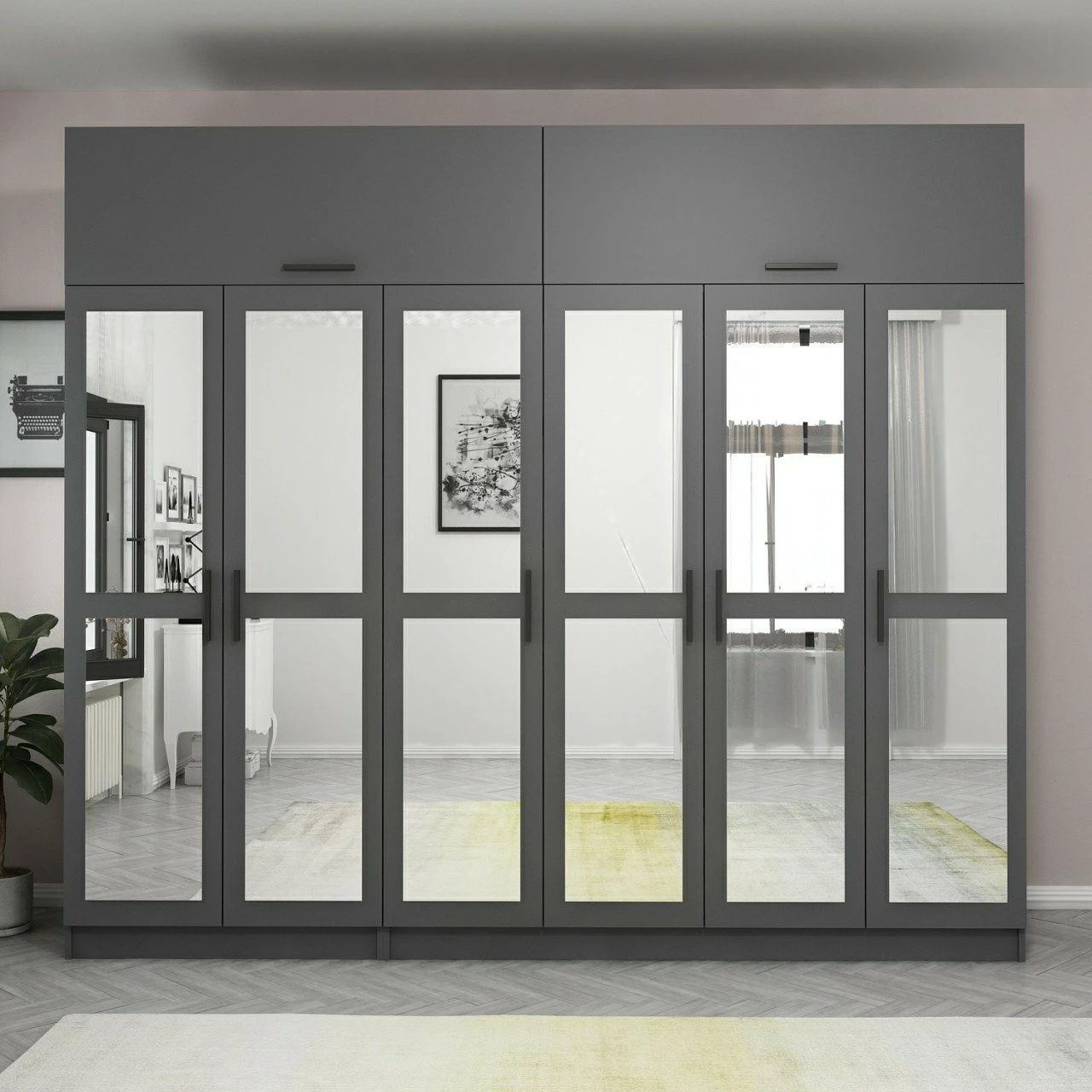 Dollap Skye Decor, ngjyrë antracit, 5279